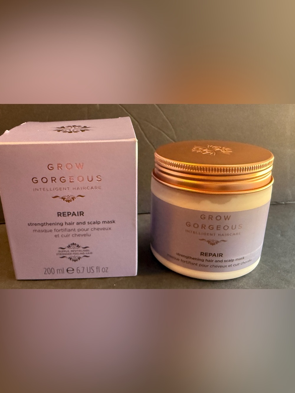 Grow Gorgeous Repair Strengthening Hair and Scalp Mask 200ml 6.7oz New